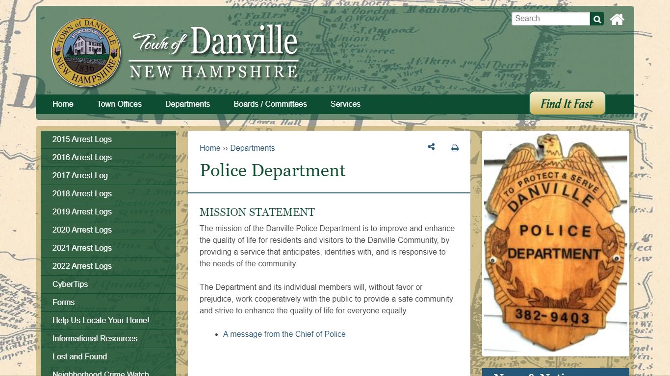 Police Department | Town of Danville, NH