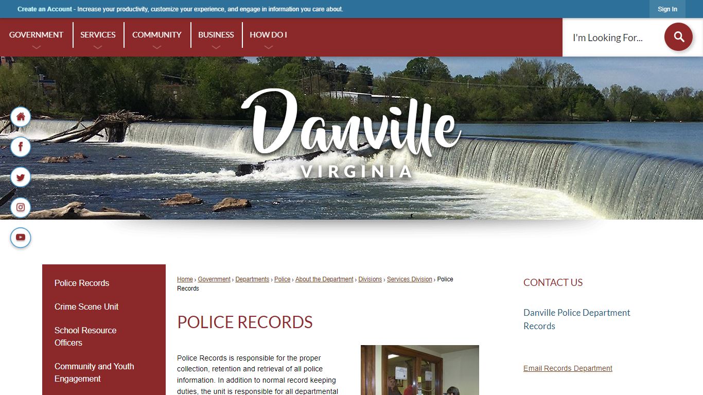 Police Records | Danville, VA - Official Website